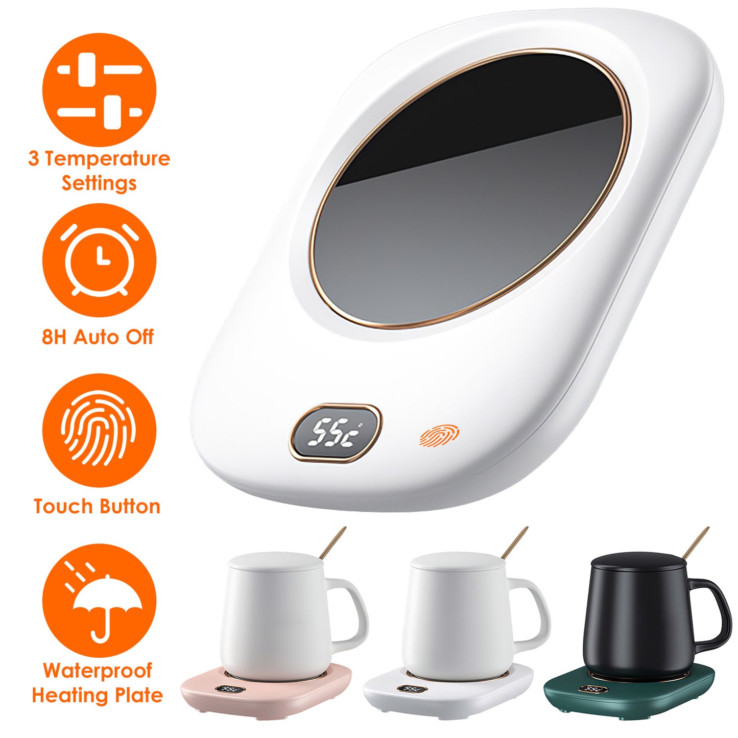 Electric Coffee Mug Warmer with 3 Temperature Settings