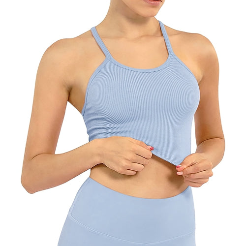 3-Pack Ribbed Knit Crop Basic Sleeveless Tank Top