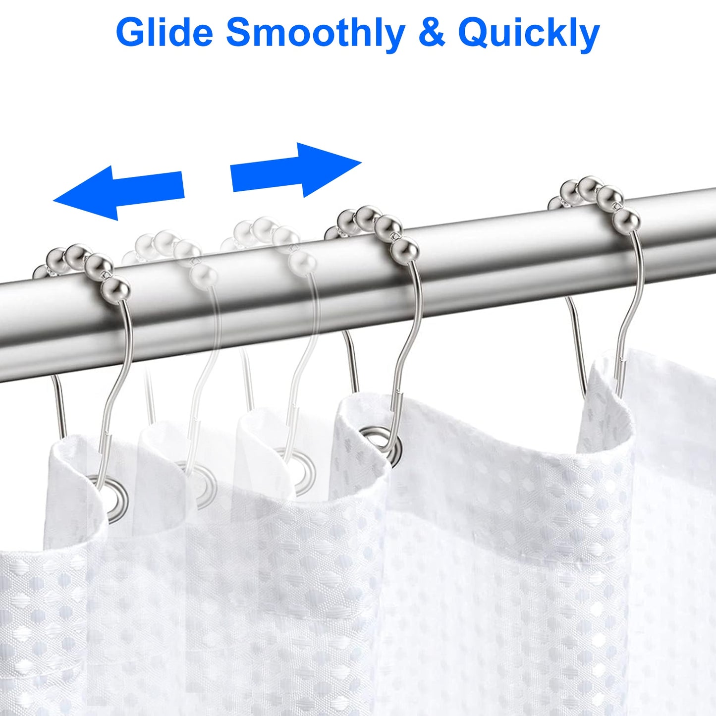 L-Shaped Curved Shower Curtain Rod - Stainless Steel