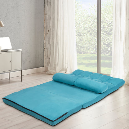 6-Position Foldable Floor Sofa Bed with Removable Cover