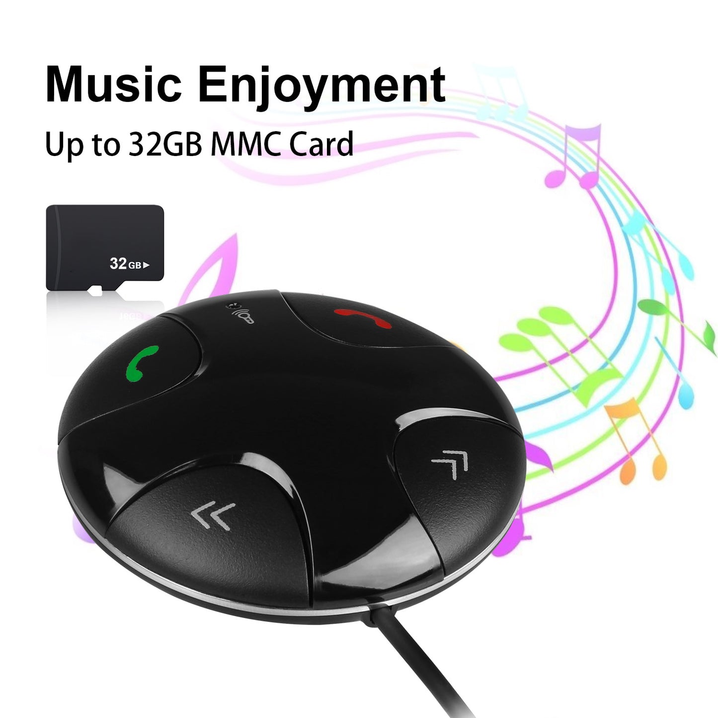 Wireless FM Transmitter with Hands-Free Calling & USB Charging