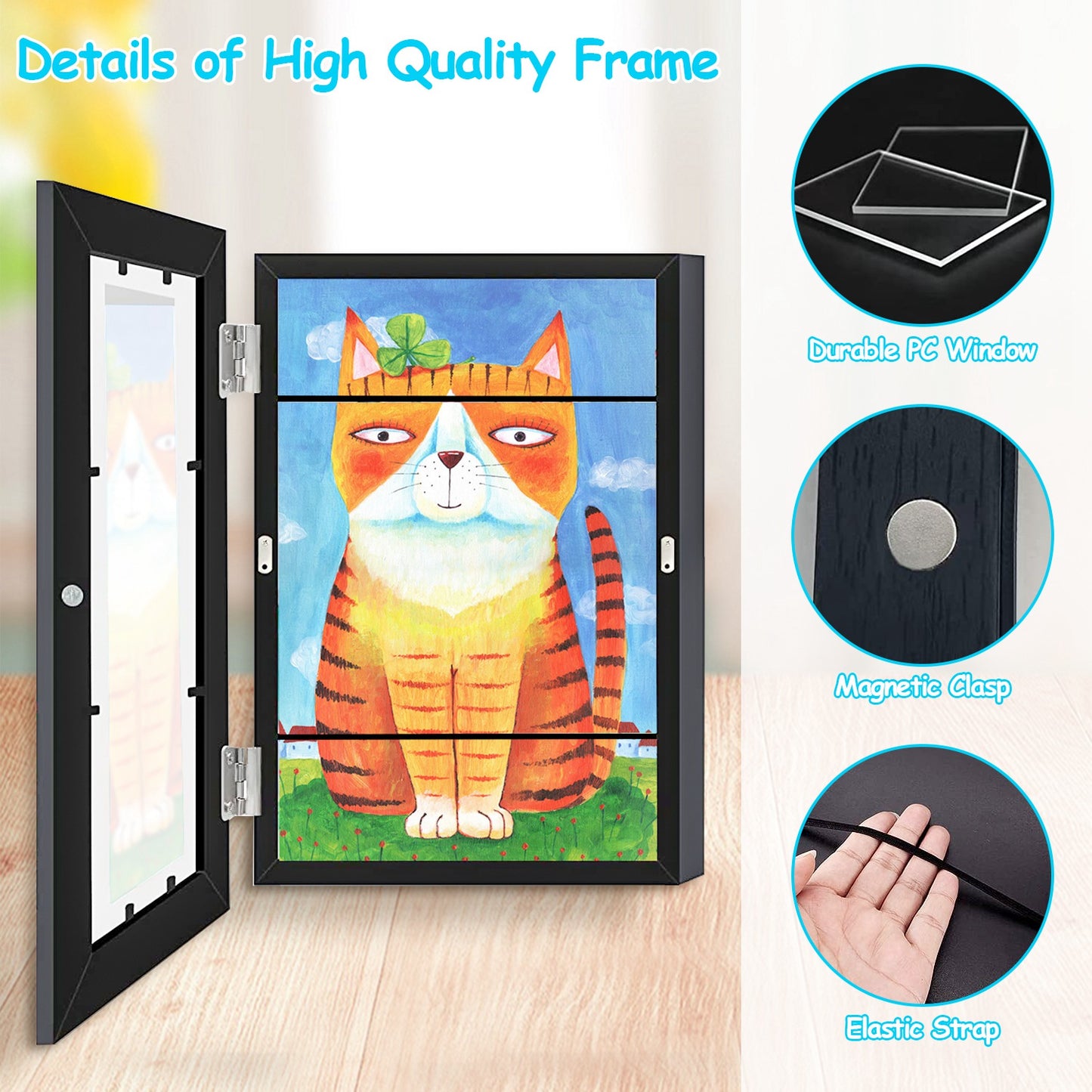 Kids Art Frame A3/A4 Front Opening Display with Storage