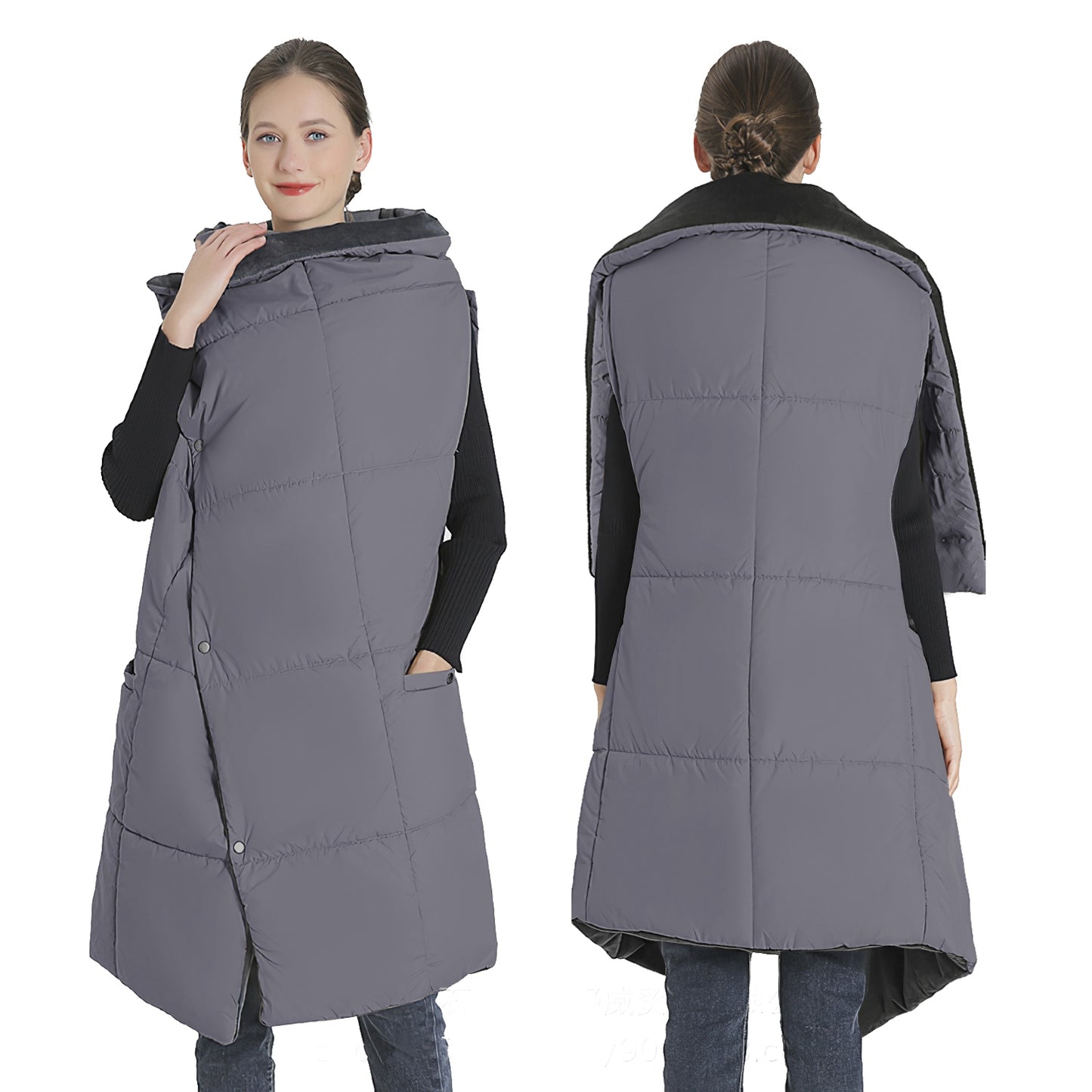 USB Heated Blanket Shawl with 6 Zones & 3 Heat Settings