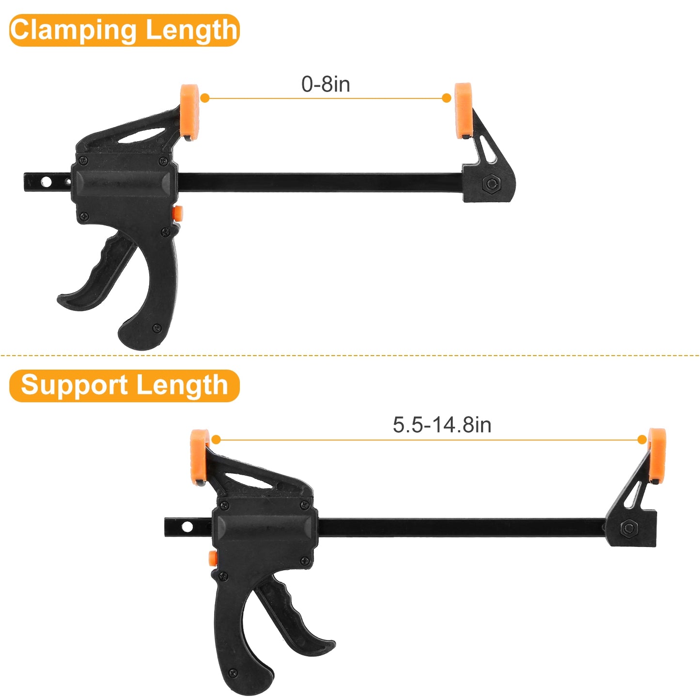 F Clamp Grip Set with Quick Release Ratchet (2-Pack)