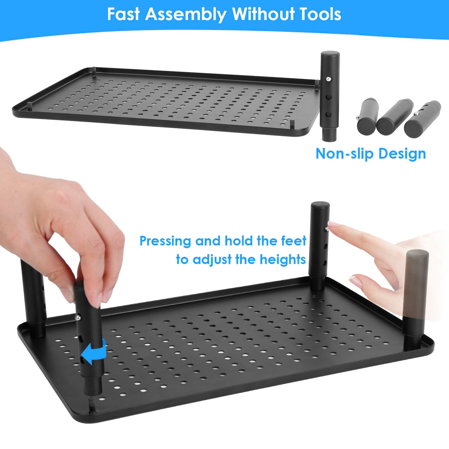 Monitor Stand Riser with 3 Adjustable Heights & Ventilation