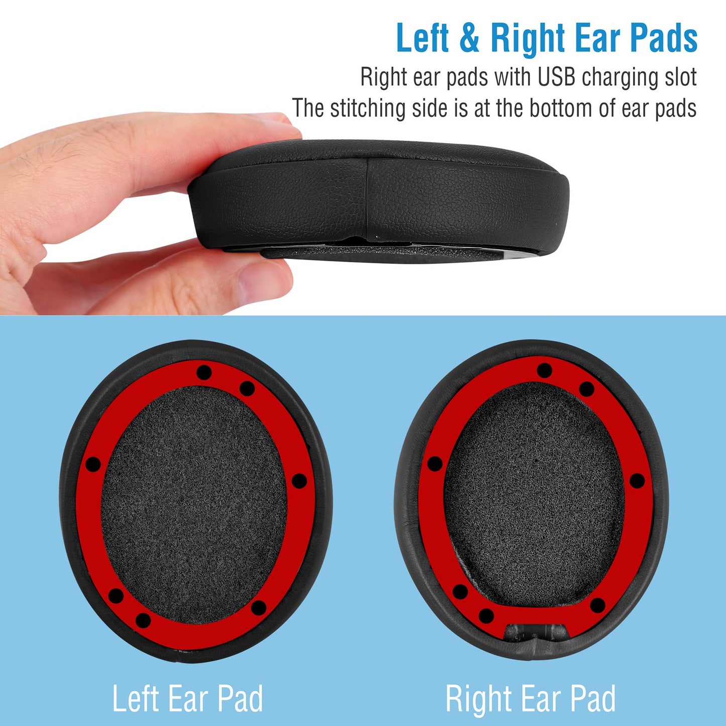Replacement Ear Pads for Beats Studio 2.0/3.0 Headphones