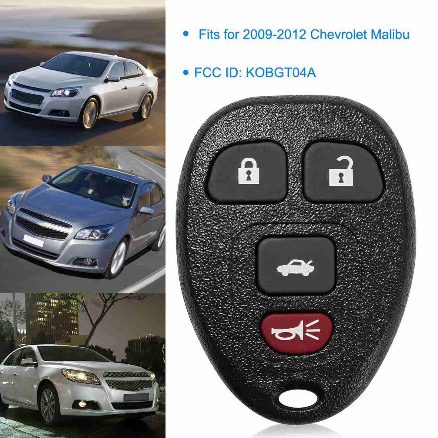 Keyless Entry Remote Key Fob for 2009-2012 Chevrolet Malibu