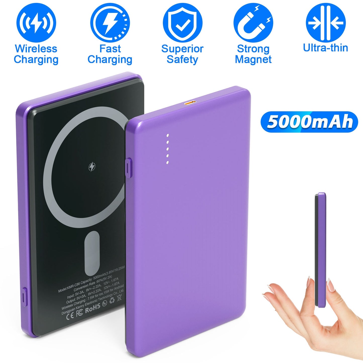 MagSafe Wireless Power Bank 5000mAh with PD20W Fast Charging