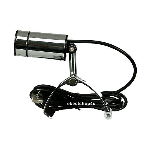 Webcam with Adjustable Clip - Silver Steel Design