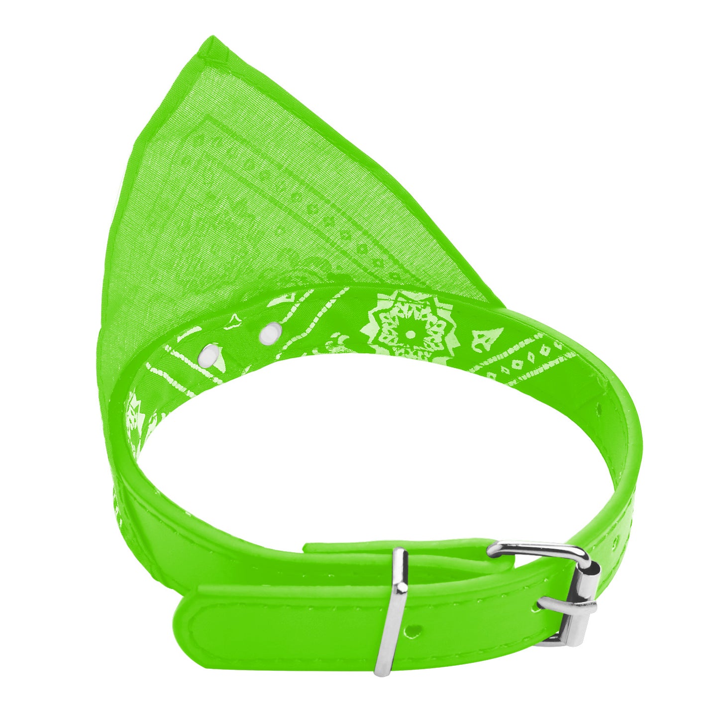 Dog Bandana Collar with Adjustable Leather Strap