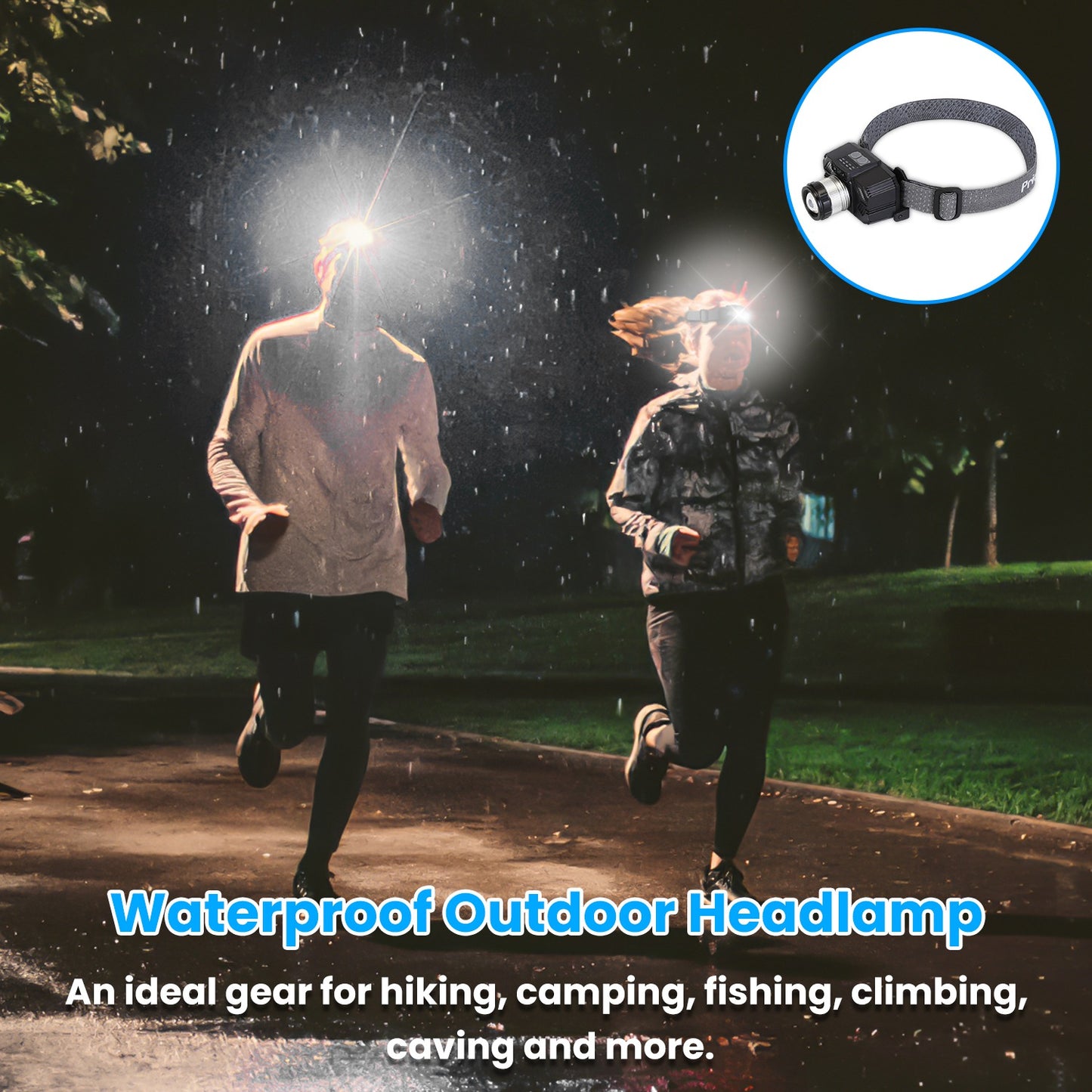 Motion Sensor LED Headlamp with Zoomable Beam & 3 Modes