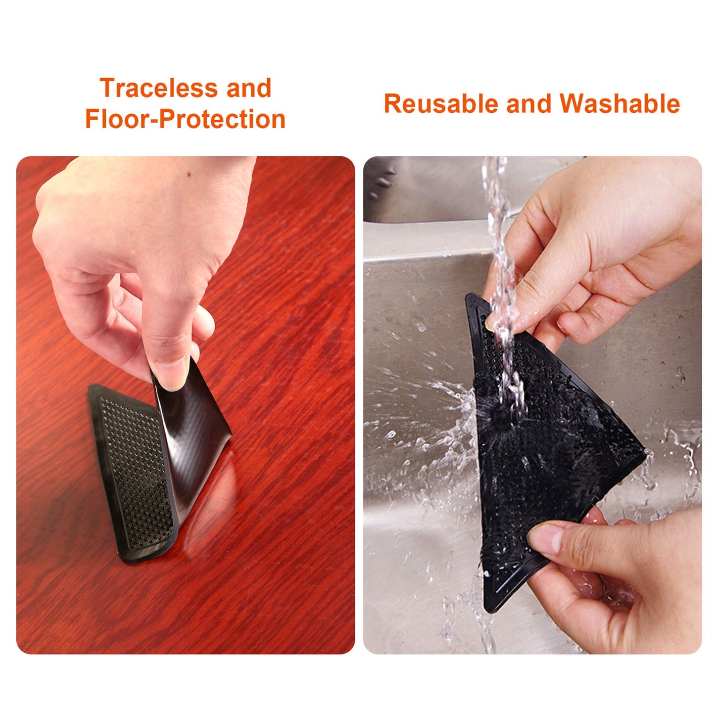 Rug Gripper Pads Non-Slip Anti-Curling Corner Grippers
