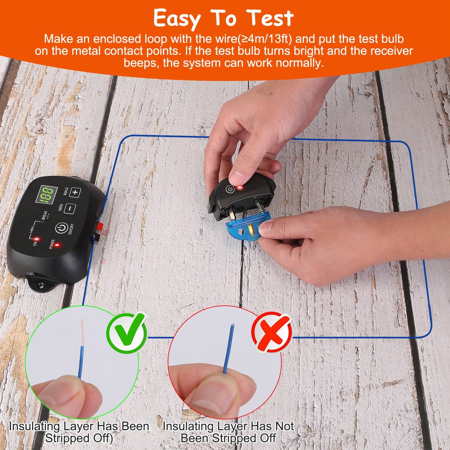 Underground Dog Fence System with Rechargeable Receiver