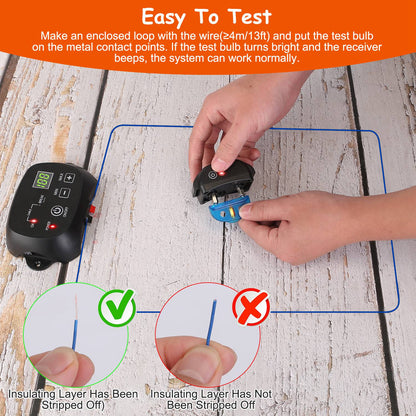 Underground Dog Fence System with Rechargeable Receiver