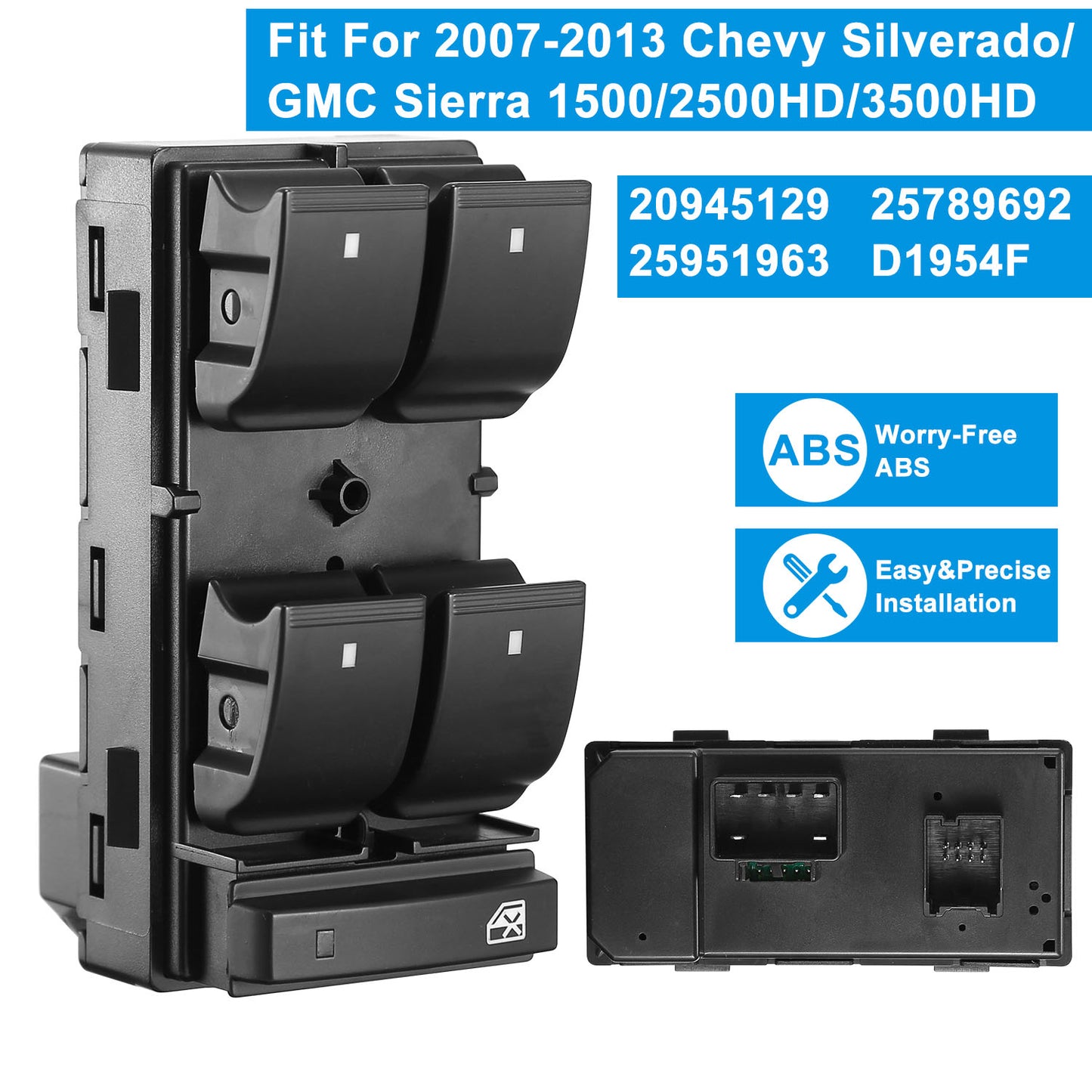 Master Power Window Switch for 2007-2013 Chevy Silverado GMC Sierra