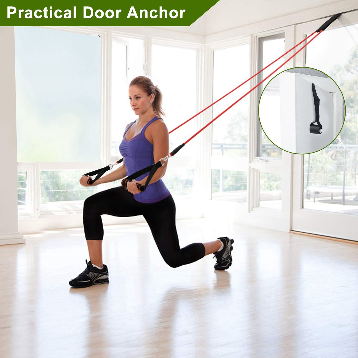 Resistance Bands Set 11-Piece with Door Anchor and Handles