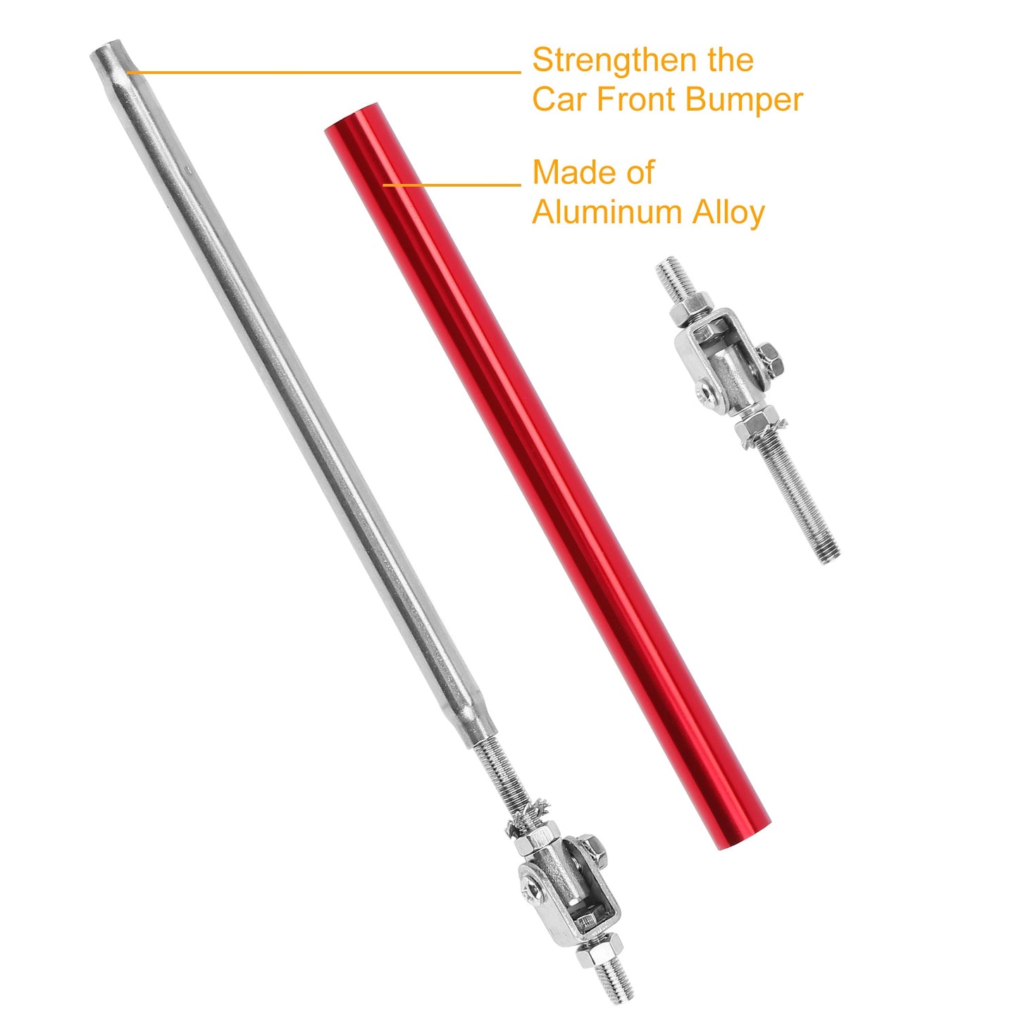Adjustable Front Bumper Lip Support Rods 150-200mm Red