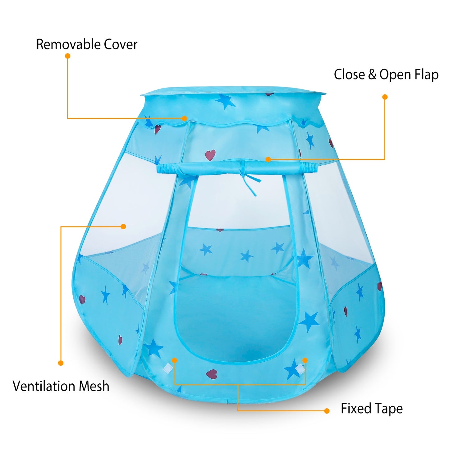Kids Pop Up Play Tent - Princess Castle for Indoor & Outdoor
