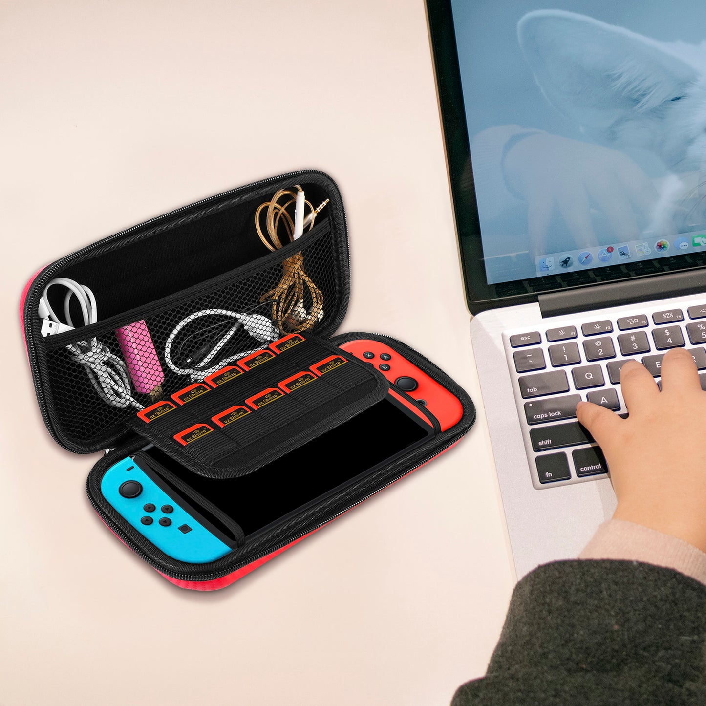 Hard Shell Carry Case for Nintendo Switch with Game Storage