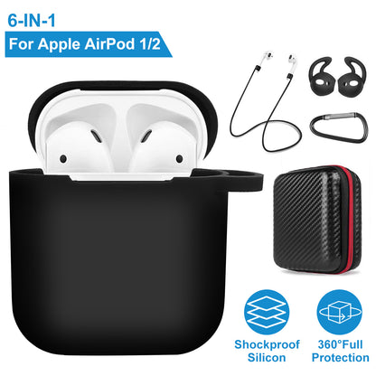AirPods 1/2 Silicone Case with Accessories Kit