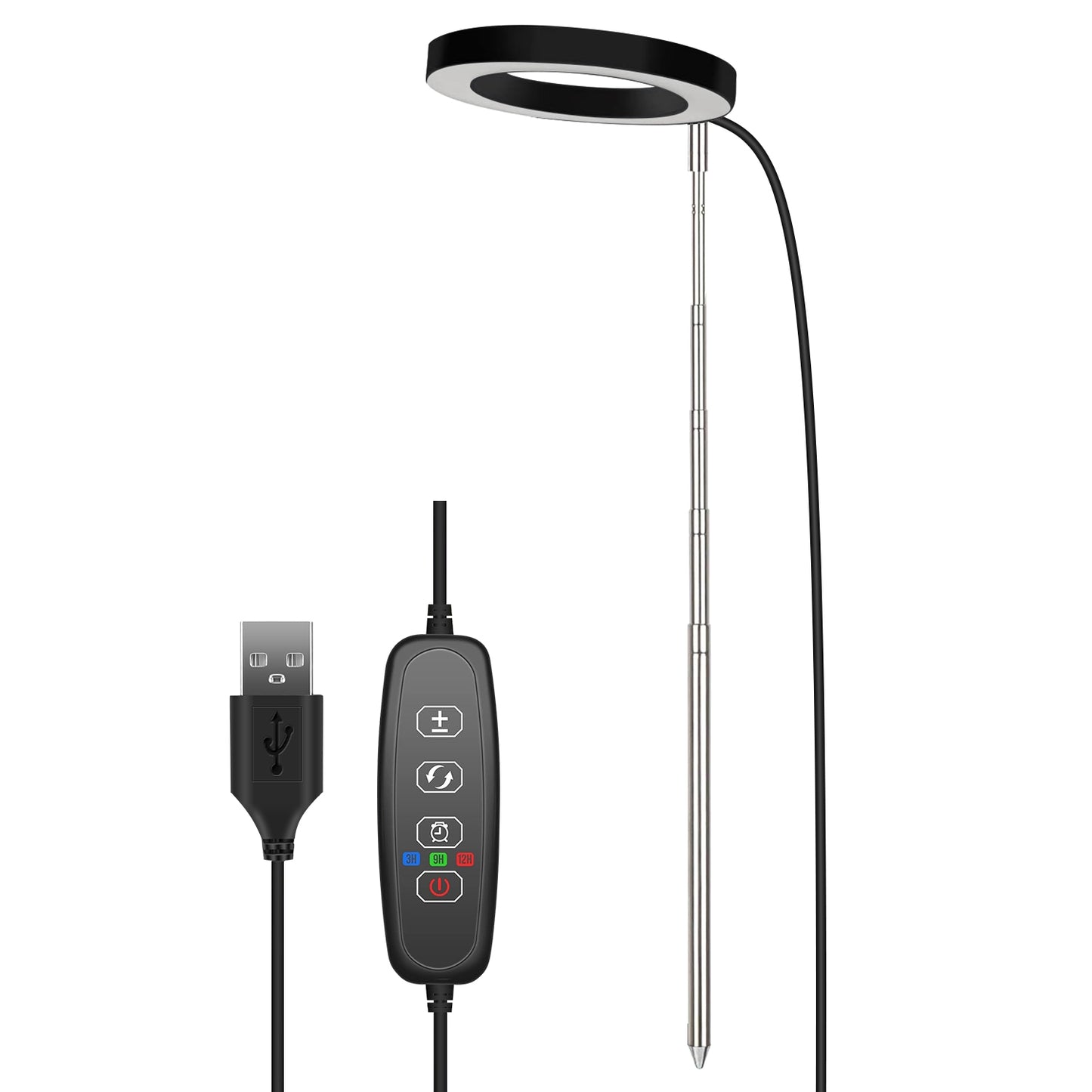 LED Plant Grow Light with Auto Timer & Adjustable Height