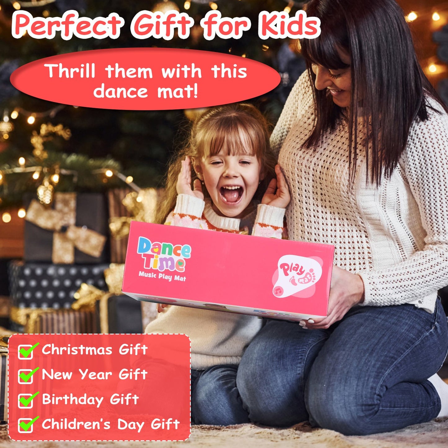 Electronic Music Dance Mat for Kids with 6 Game Modes