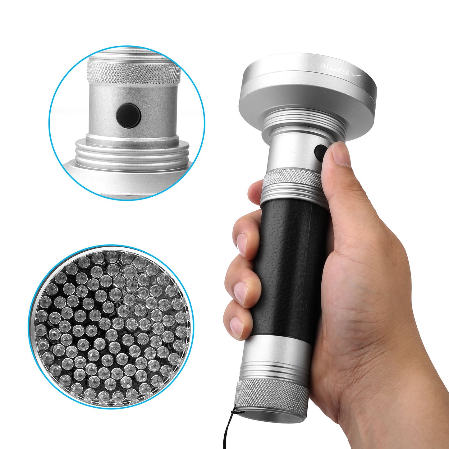 100-LED UV Blacklight Flashlight for Stain & Leak Detection