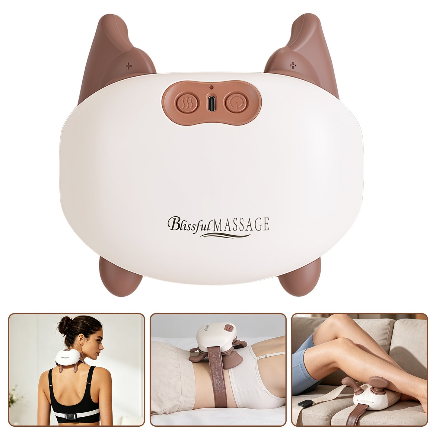 Cordless Neck Massager with Heat & Shiatsu Deep Tissue Kneading