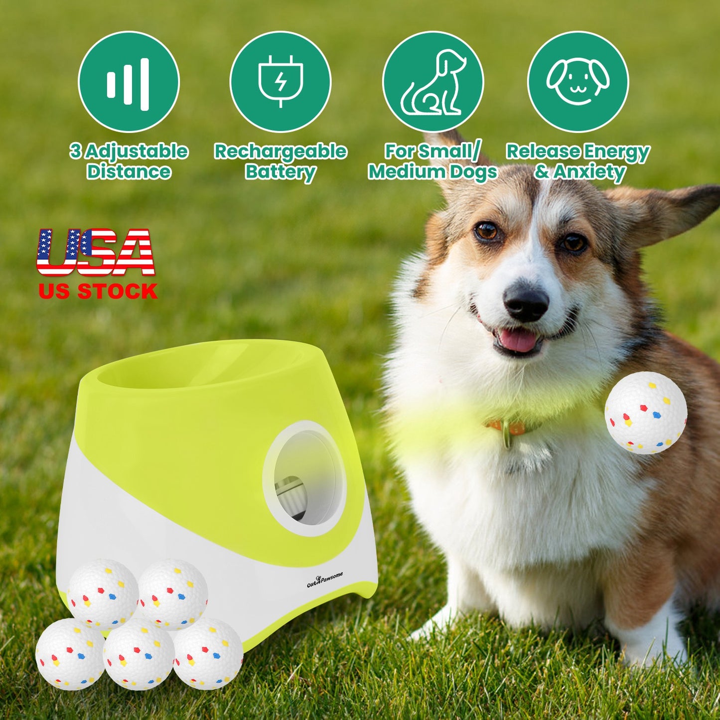 Automatic Dog Ball Launcher with 3 Distance Settings