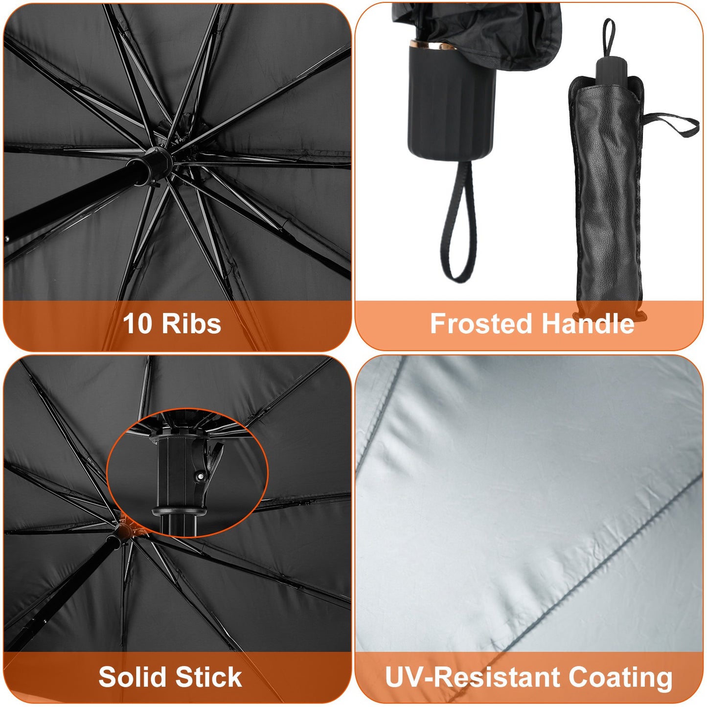 Foldable Car Windshield Sun Shade Umbrella 51x31 Inch