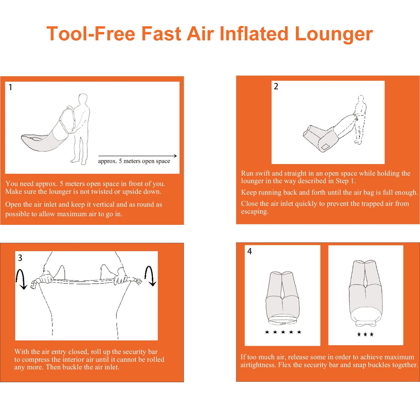 Inflatable Lounger Air Sofa with Portable Carry Bag