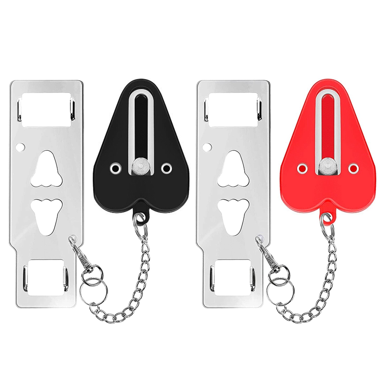 Portable Travel Door Lock with Security Latch - 2 Pack