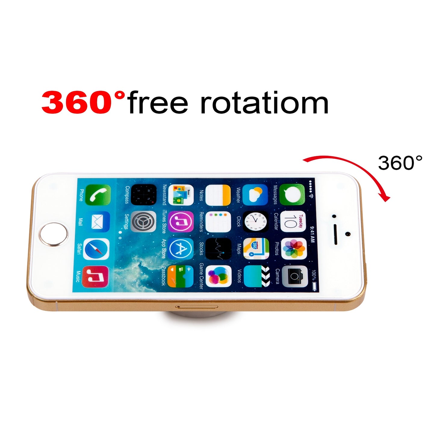 Magnetic Car Phone Mount Kit with 360° Rotation