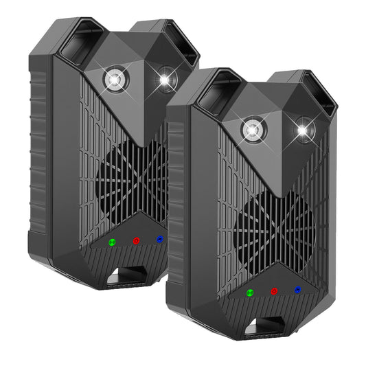 Ultrasonic Rodent Repeller 2-Pack for Vehicles with Strobe Light