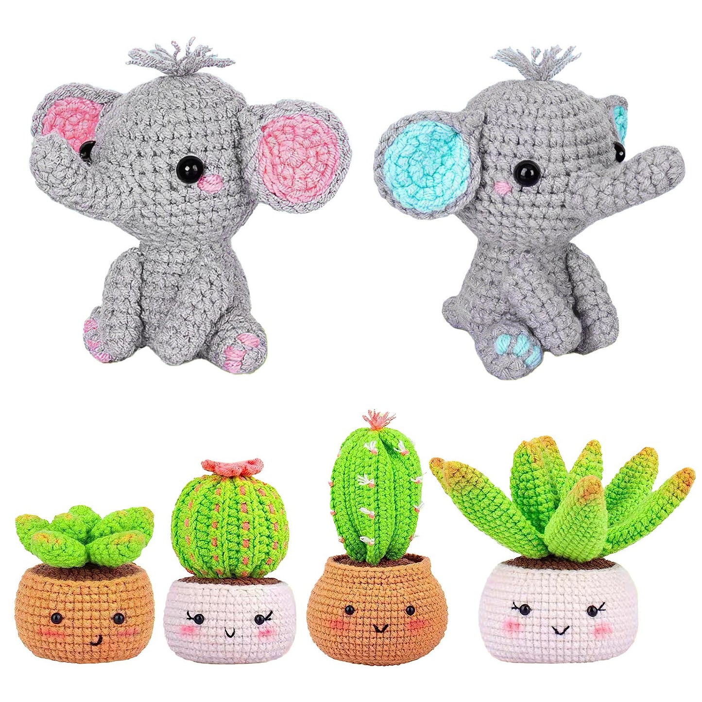Elephant Crochet Kit for Beginners with Video Tutorials