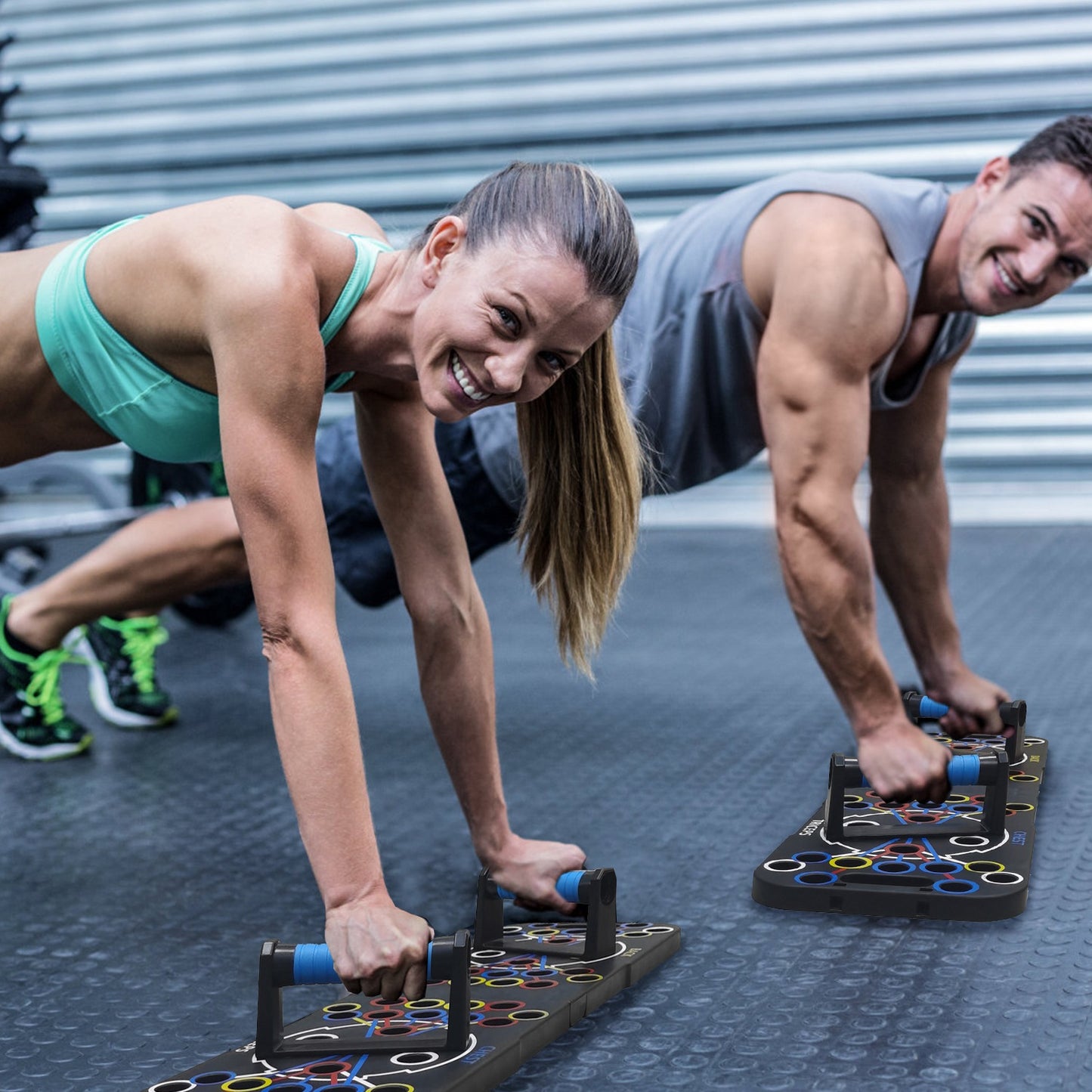 Push Up Board Home Gym Set with 15 Fitness Accessories