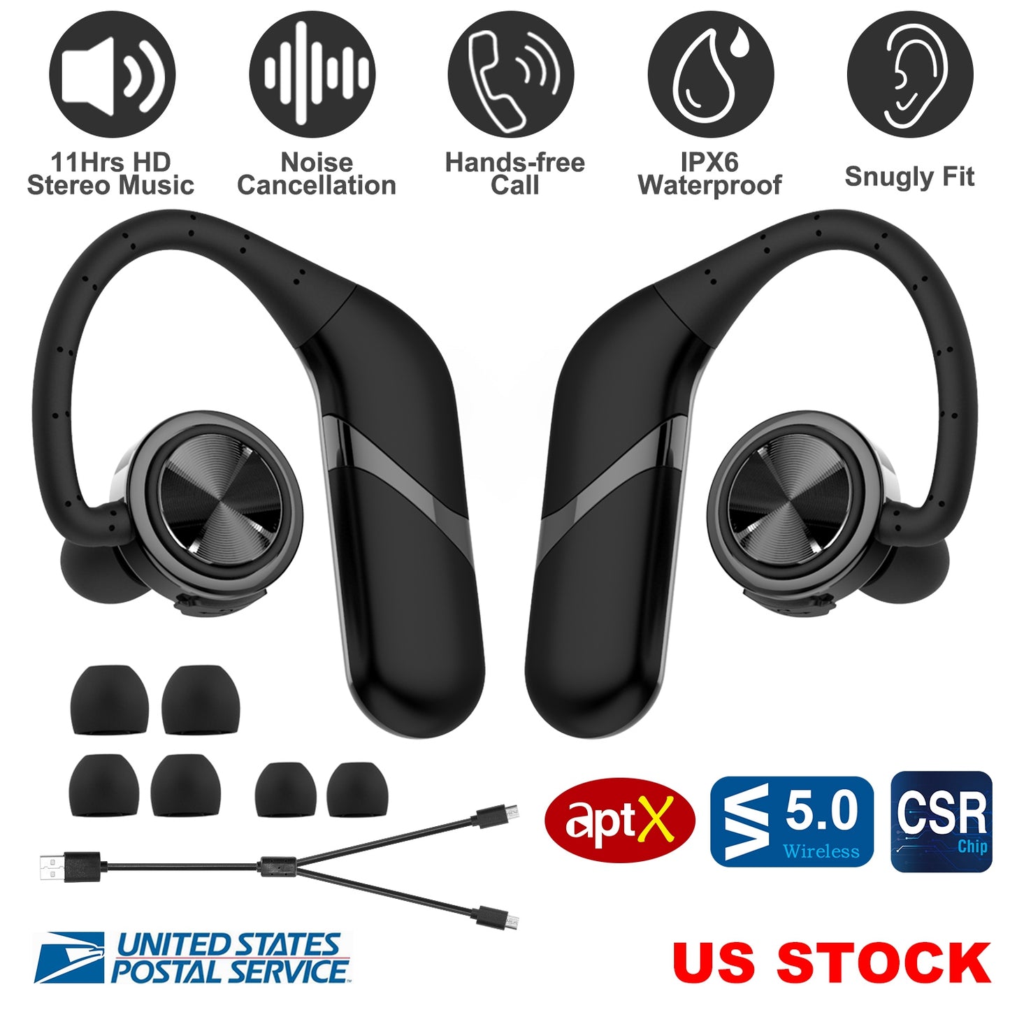 True Wireless Earbuds with 11-Hour Playtime & IPX6 Waterproof