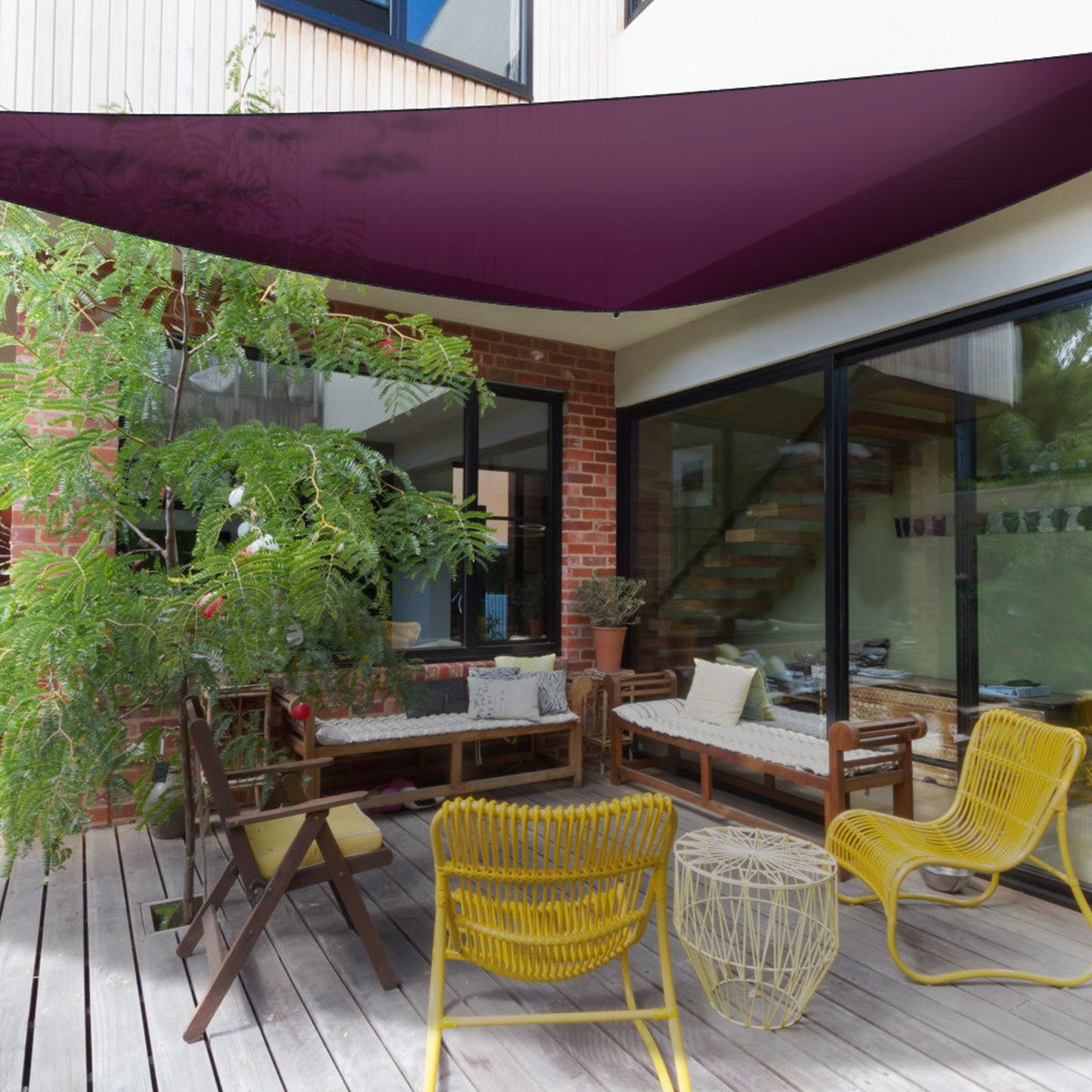 Triangle Shade Sail Canopy - Waterproof Outdoor Sun Shelter