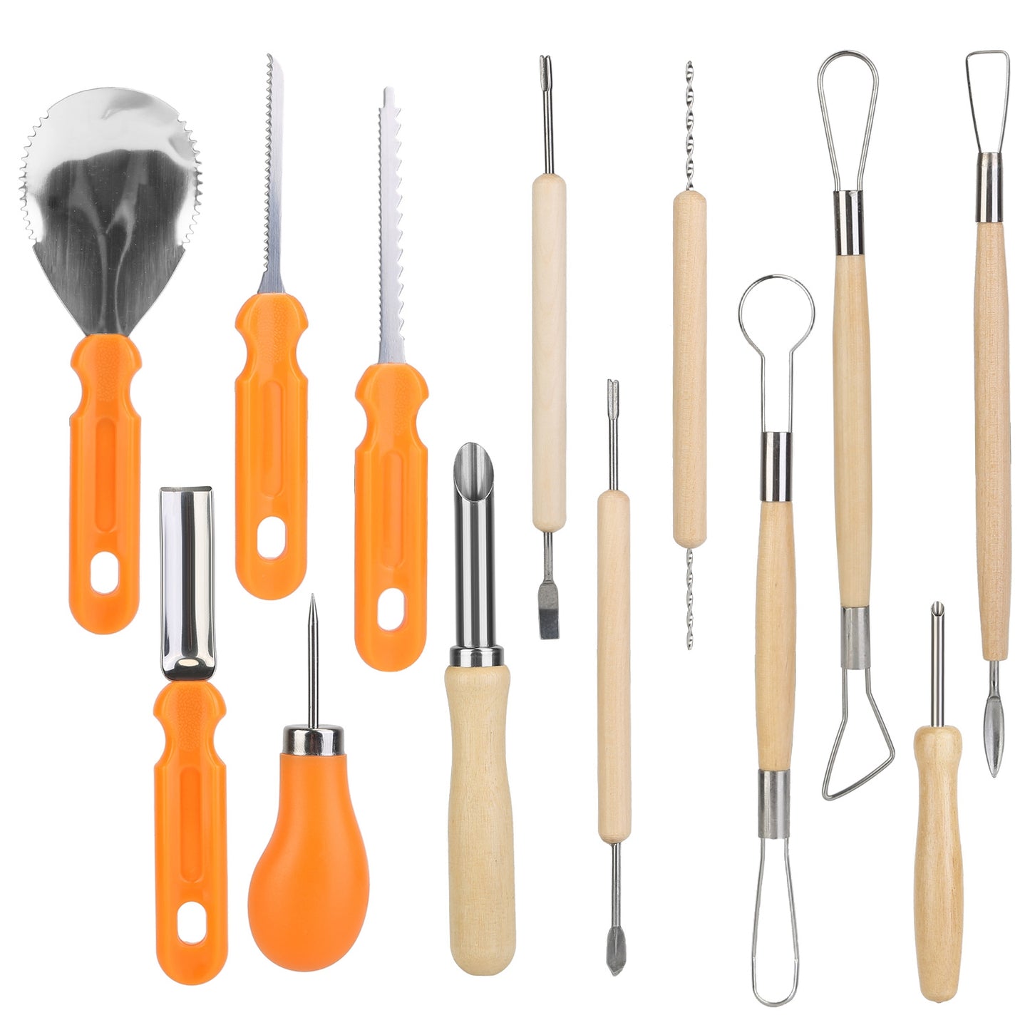 Pumpkin Carving Kit - 13 Piece Stainless Steel Tool Set