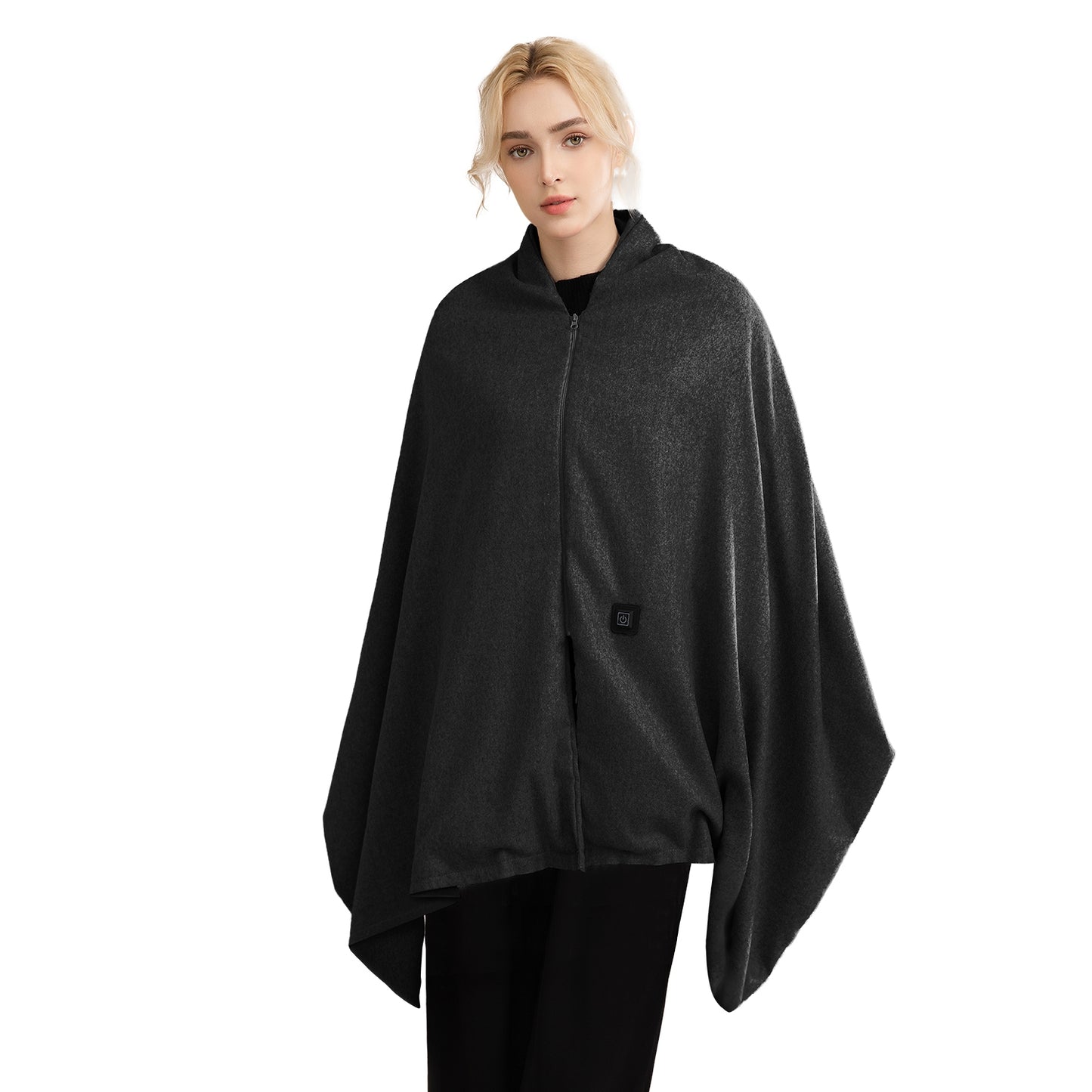USB Heated Shawl with 3 Heat Levels and Zipper