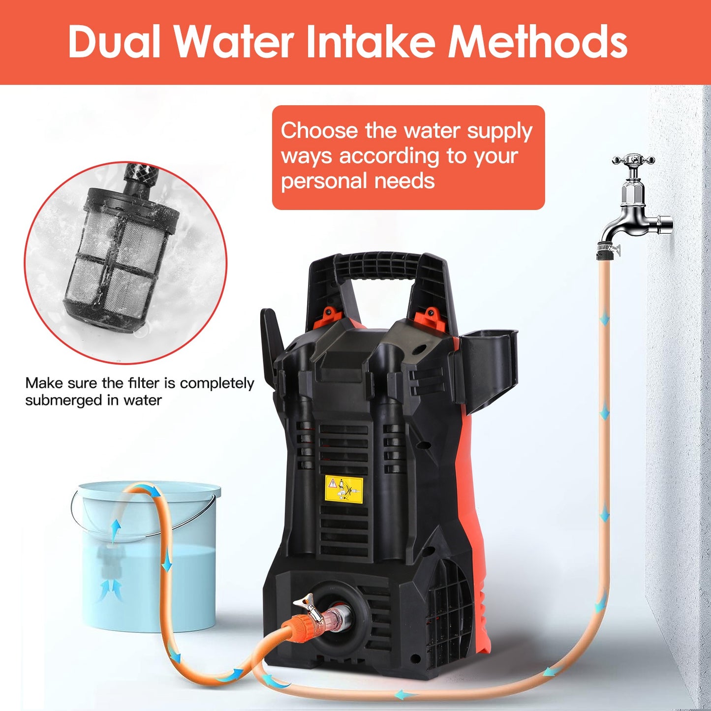Electric Pressure Washer 1740 PSI 2.6 GPM with Adjustable Nozzle