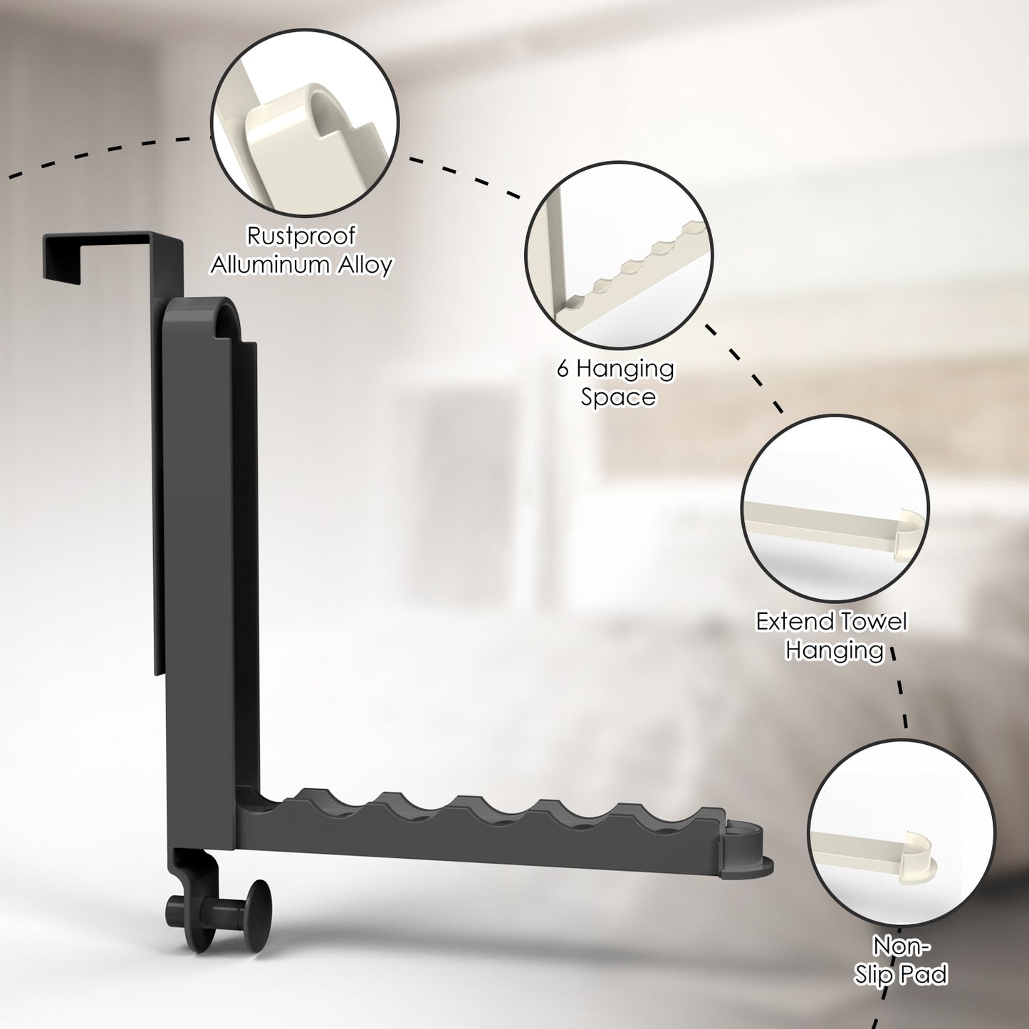 Over The Door Hanger Hooks - Foldable Drying Rack 2-Pack