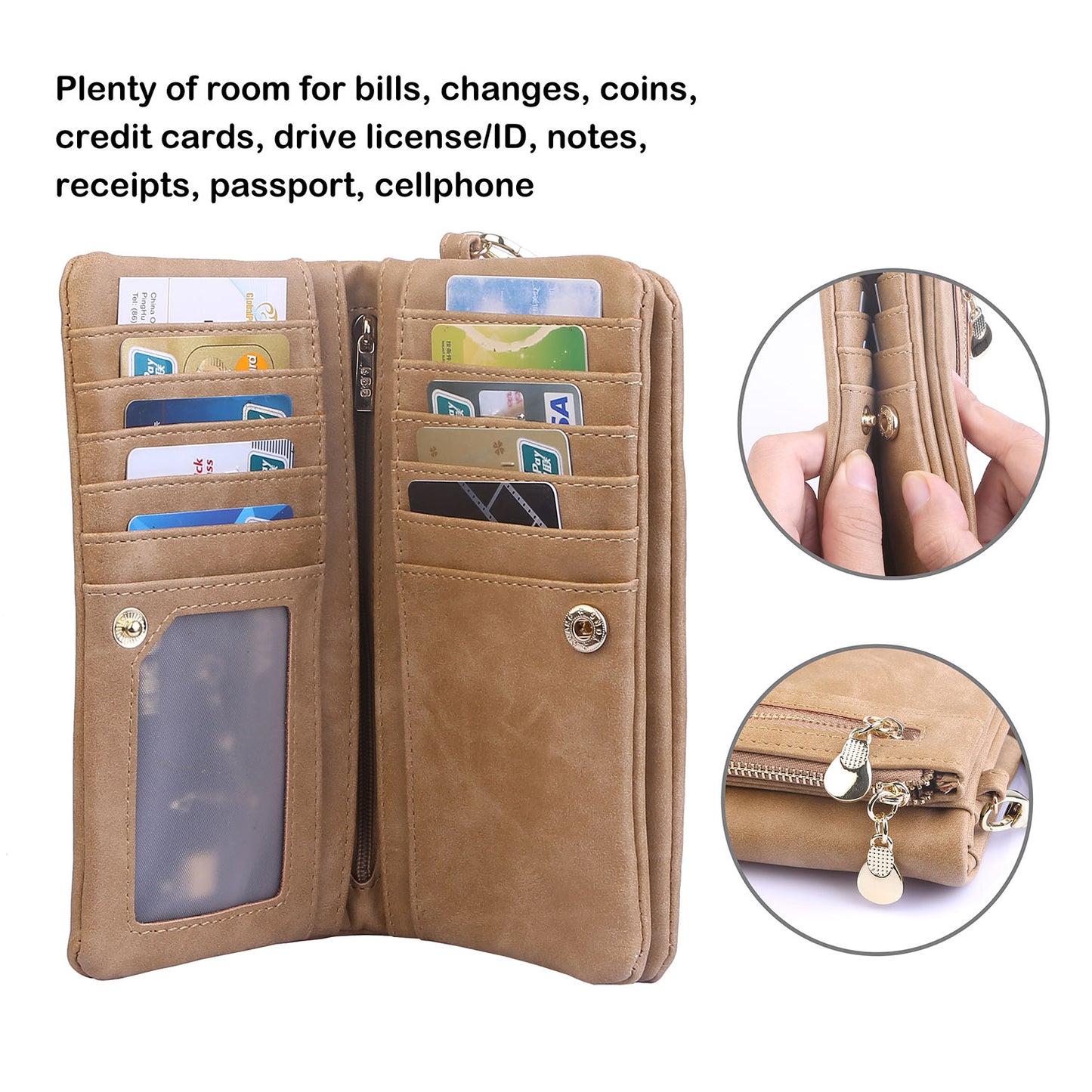 Luxury Women’s Leather Clutch Wallet
