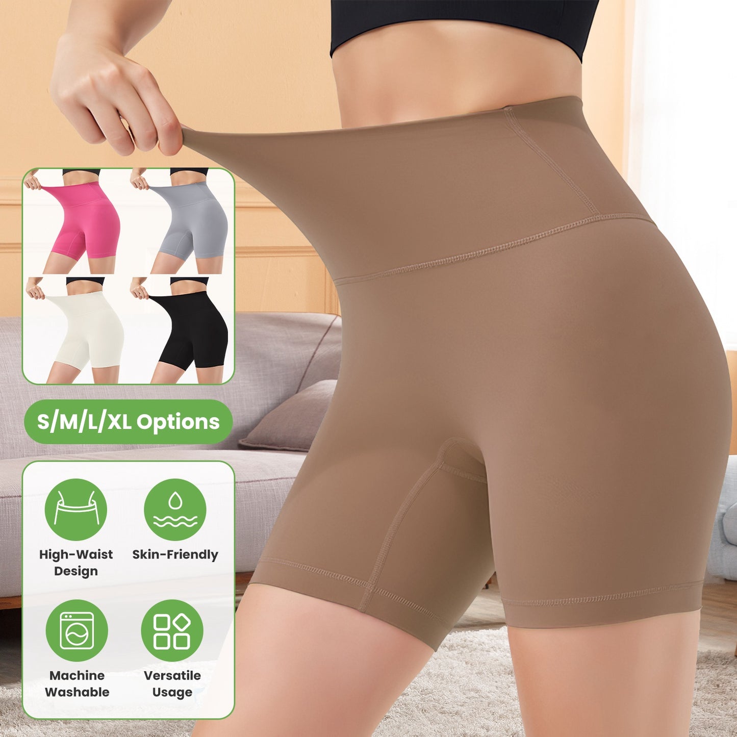 Control Pants Athletic Leggings Booty Shorts