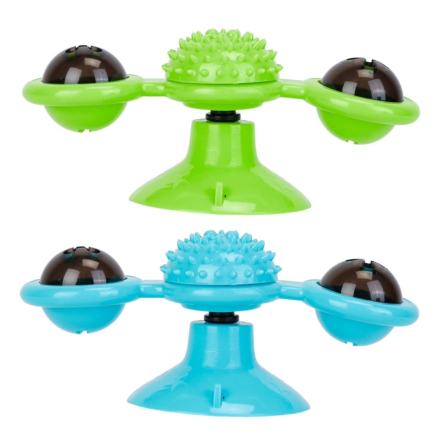 Windmill Cat Toy with Catnip Ball and LED Light