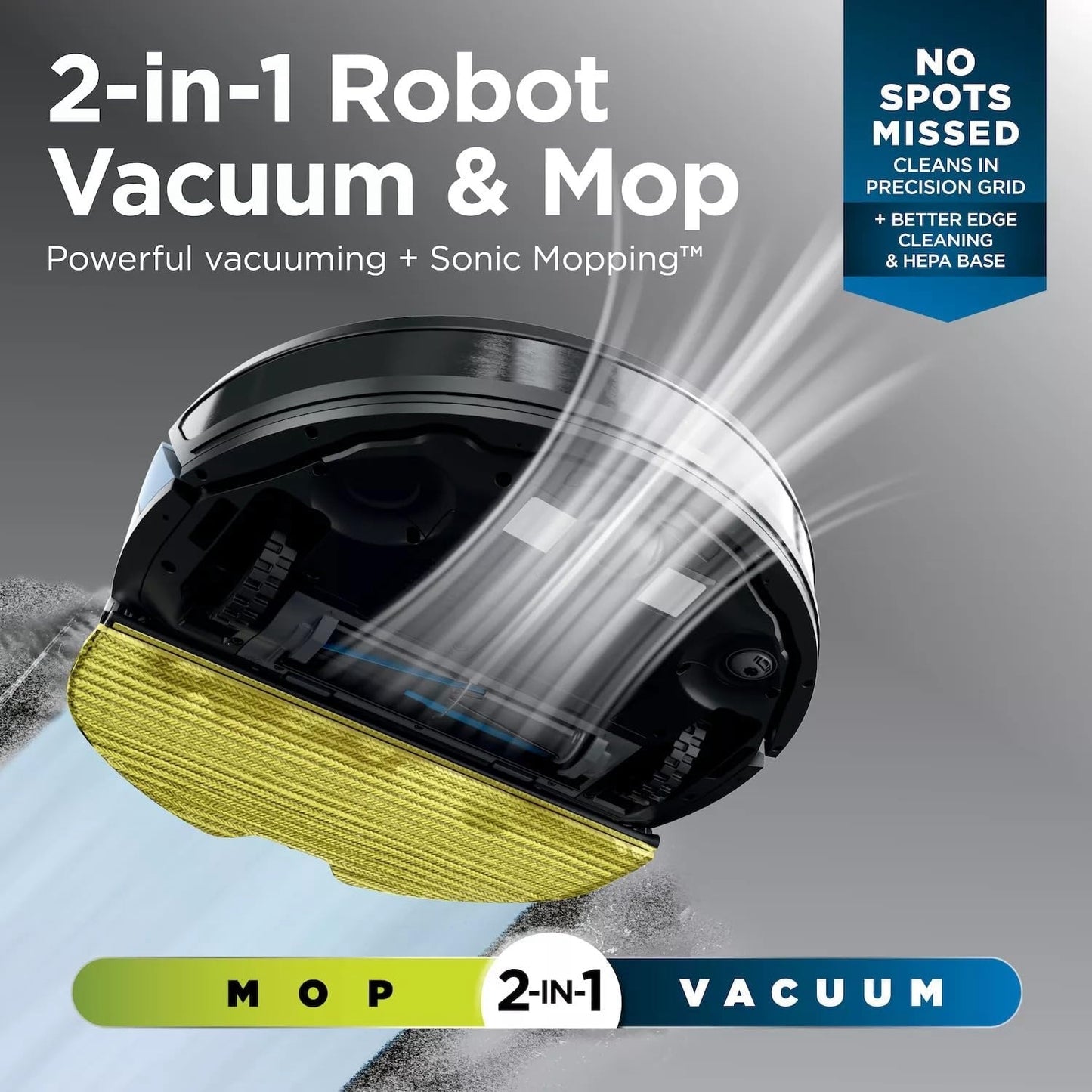 Robot Vacuum and Mop 2-in-1 with Matrix Clean & App Control