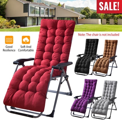 Chaise Lounger Cushion 67x22in with Secure Straps