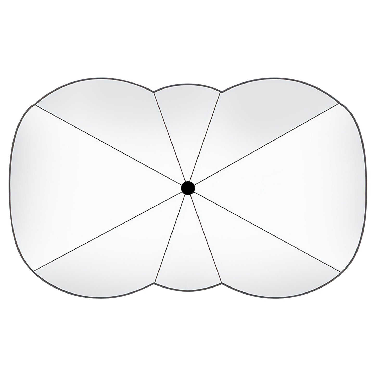 Foldable Car Windshield Sun Umbrella 57x33" UPF50+ Silver