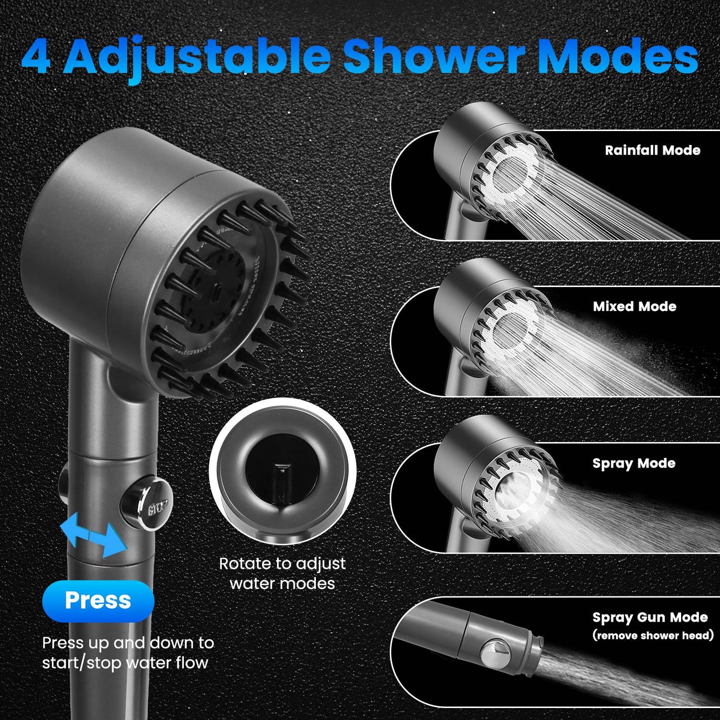 Portable Camping Shower with Rechargeable Pump & 5.3 Gallon Bucket