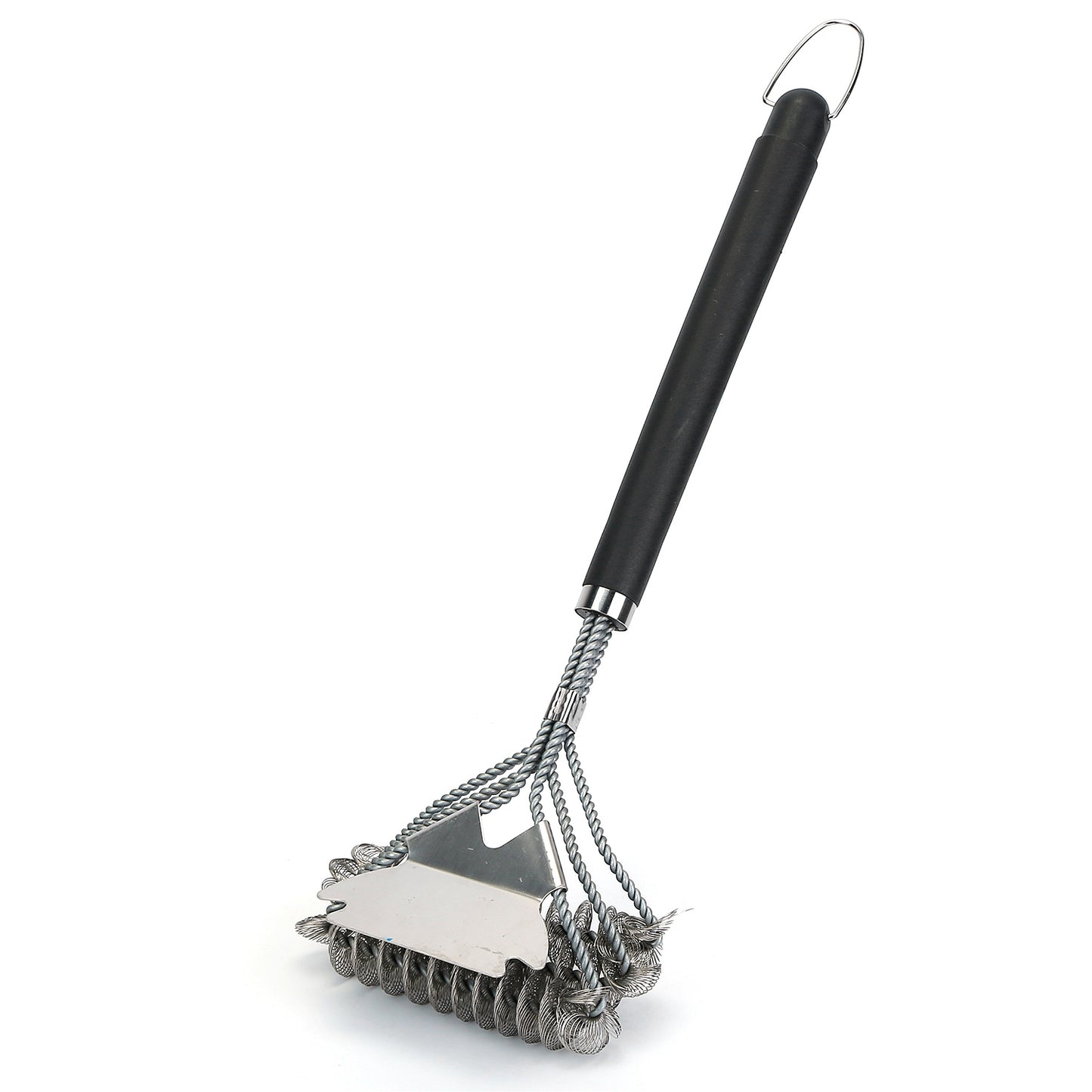 BBQ Grill Cleaning Brush with Scraper 16.5 Inch Handle
